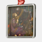 Ornement Carré Argenté Belle Dame Sans Pitié (Gauche)