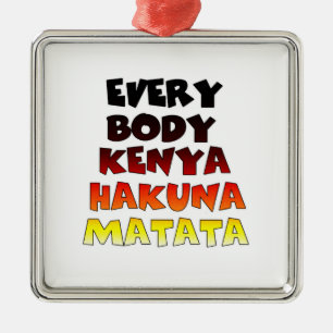 Ornement Carré Argenté Belle Kenya Colorful Extraordinaire Texte Concepti