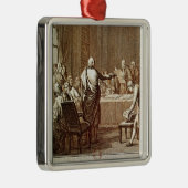 Ornement Carré Argenté Benjamin Franklin présent son opposition (Droite)