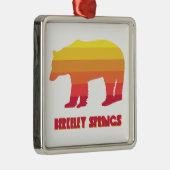 Ornement Carré Argenté Berkeley Springs West Virginia Rainbow Bear (Droite)
