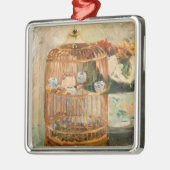 Ornement Carré Argenté Berthe Morisot - La Cage (Gauche)