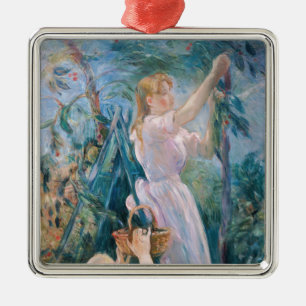 Ornement Carré Argenté Berthe Morisot - La Cueilleuse de cerises
