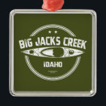 Ornement Carré Argenté Big Jacks Creek Wild Et Rivière Pittoresque Idaho<br><div class="desc">Big Jacks Creek se trouve dans le comté d'Owyhee,  dans l'Idaho. À partir du nord de Riddle,  il s'écoule vers le nord et l'est à travers la nature sauvage de Big Jacks Creek,  et finit par s'écouler dans la rivière Bruneau.</div>
