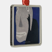 Ornement Carré Argenté Bleu (Droite)