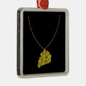 Ornement Carré Argenté Bling petit (Droite)