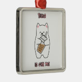 Ornement Carré Argenté Boba est pour moi (Droite)