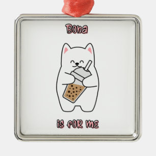 Ornement Carré Argenté Boba Is For Me