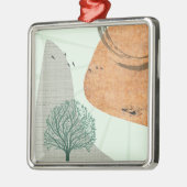 Ornement Carré Argenté Boho (Gauche)