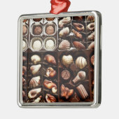 Ornement Carré Argenté Boîte de bonbons (Gauche)