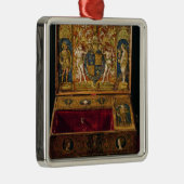 Ornement Carré Argenté Boîte d'écriture ou bureau de table (Droite)