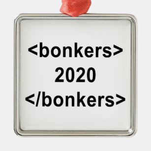 Ornement Carré Argenté Bonkers 2020