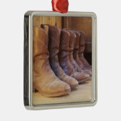 Ornement Carré Argenté Bottes de cowboy 3 (Droite)