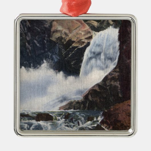 Ornement Carré Argenté Boulder tombe en canyon de Boulder, vue du (Devant)