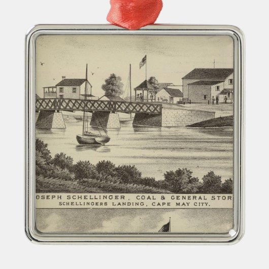 Ornement Carré Argenté Boutique Schellinger et Ocean House (Devant)