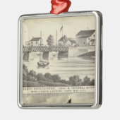 Ornement Carré Argenté Boutique Schellinger et Ocean House (Gauche)