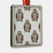 Ornement Carré Argenté Bouton à lèvres adorable (Droite)