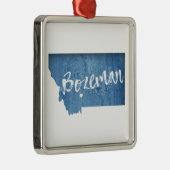 Ornement Carré Argenté Bozeman, Montana (Droite)