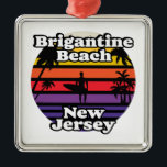 Ornement Carré Argenté Brigantine Beach, New Jersey<br><div class="desc">Brigantine Beach,  New Jersey</div>