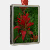 Ornement Carré Argenté Brosse à peinture indienne (Droite)