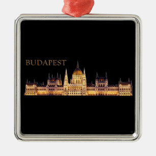 Ornement Carré Argenté Budapest Travel Souvenir