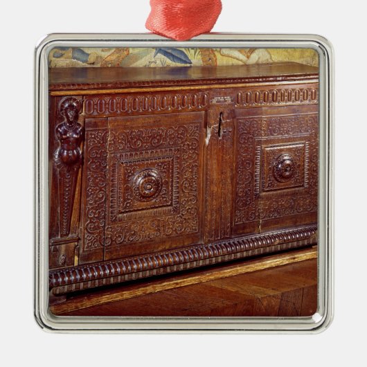 Ornement Carré Argenté Buffet de noix, école de Lyonnais (Devant)