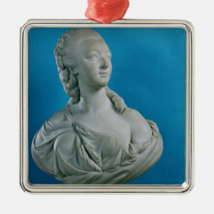 Ornement Carré Argenté Buste de la comtesse du Barry 1773