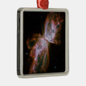 Ornement Carré Argenté Butterfly Nebula Print (Droite)