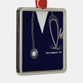 Ornement Carré Argenté Cadeaux infirmiers personnalisés (Droite)