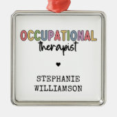 Ornement Carré Argenté Cadeaux OT (Devant)