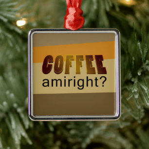 Ornement Carré Argenté Café Amiright ?