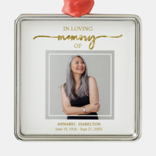 Ornement Carré Argenté Calligraphie Photo commémoration