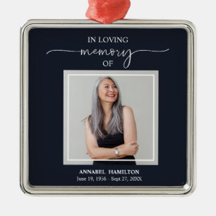 Ornement Carré Argenté Calligraphie Photo commémoration