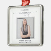 Ornement Carré Argenté Calligraphie Photo commémoration Métal Ornam (Gauche)