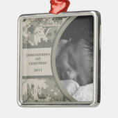 Ornement Carré Argenté Camoflauge ACU de l'ARMÉE personnalisée (Gauche)