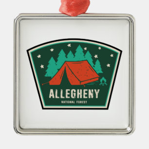 Ornement Carré Argenté Camping forestier national Allegheny