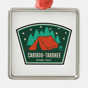 Ornement Carré Argenté Camping forestier national Caribou-Targhee