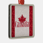 Ornement Carré Argenté Canada, flag (Droite)