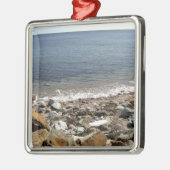 Ornement Carré Argenté Canada, Québec. VIA Rail Canada train (Gauche)