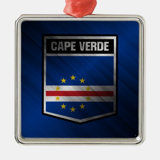 Ornement Carré Argenté Cap-Vert (Devant)
