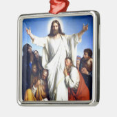 Ornement Carré Argenté Carl Bloch, Christus Consolator (Gauche)