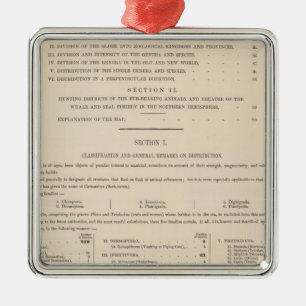 Ornement Carré Argenté Carnivore zoologique de géographie