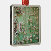 Ornement Carré Argenté Carte (Droite)