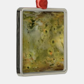 Ornement Carré Argenté Carte de la lune de Jupiter Lo (Droite)