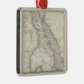 Ornement Carré Argenté Carte de l'Afrique de l'Est (Droite)