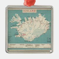 Carte de l'Islande (circa 1959)