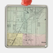 Ornement Carré Argenté Carte de Normale, Bloomington (Devant)