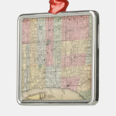 Ornement Carré Argenté Carte de Philadelphie par Mitchell (Gauche)