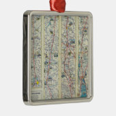 Ornement Carré Argenté Carte de système d'American Airlines de verso (Droite)