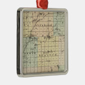 Ornement Carré Argenté Carte du comté de Sainte-Croix (Droite)