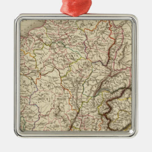 Ornement Carré Argenté Carte générale de la Gaule